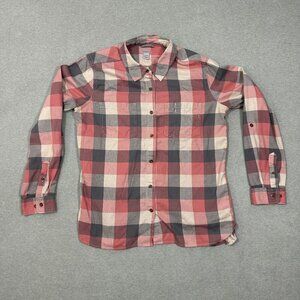 Carhartt Plaid Shirt Men's Large Red Long Sleev Button Down Casual Workwear